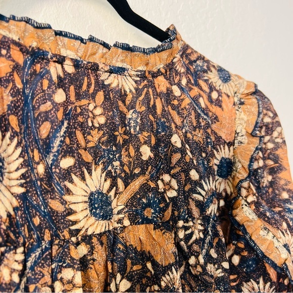 ULLA JOHNSON Manet Floral Blouse Size 4 - Picture 10 of 12